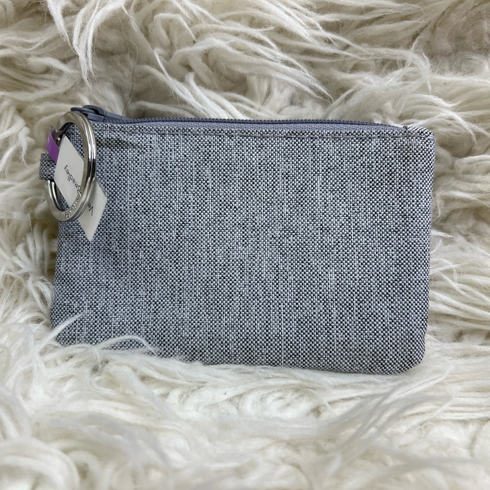 Vera Bradley Gray Textured Pouch with Key Ring